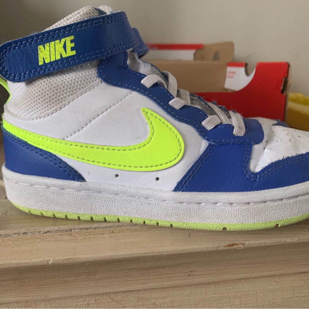 Nike Kids Sneakers - Blue and Neon Green